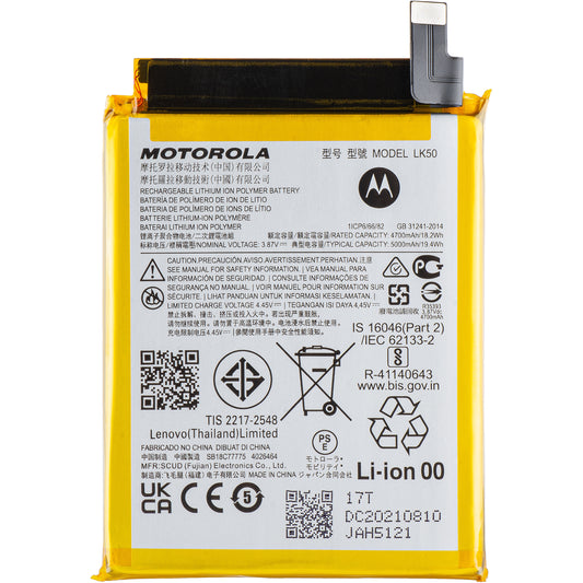 Battery Motorola Moto G60S, LK50, Service Pack SB18C77773 