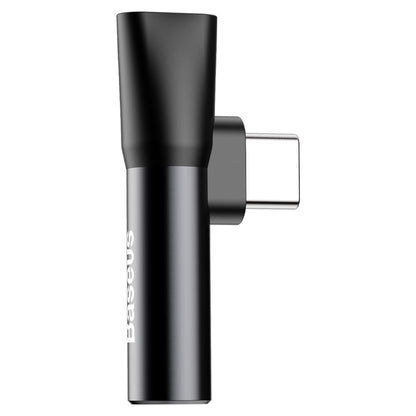 Adapter audio USB-C - USB-C / 3,5 mm Baseus L41, czarny CATL41-01