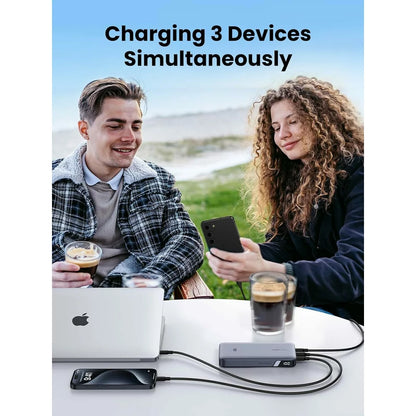 UGREEN PB720 Nexode External Battery, 20000mAh, 100W, QC + PD, 1 x USB-A - 2 x USB-C, szary 