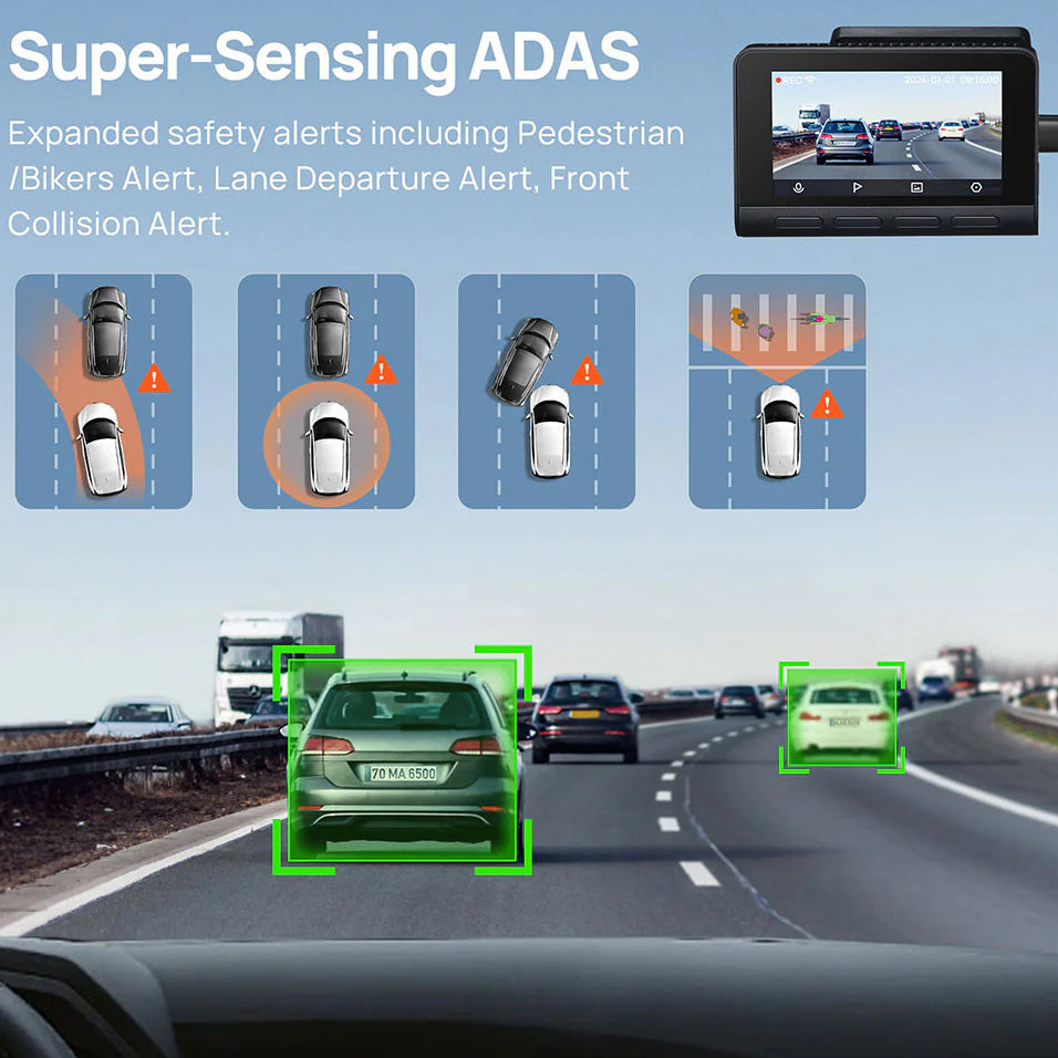 70mai Dash Cam A810, 4K, 4K, Wi-Fi, GPS, 3inch Display 