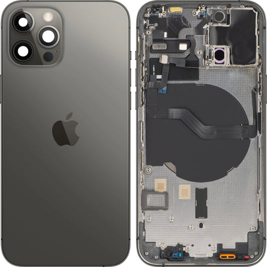 Apple iPhone 12 Pro Battery Cover, With Half Case, Black (Graphite), Swap 